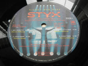 【帯LP】スティクス(AMP28068アルファA&M1983年PROMO見本STICKERステッカー付ミスターロボットKILROY WAS HERE/STYX/OBI)