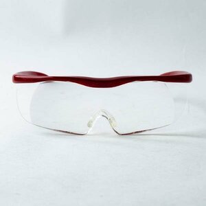 Hazuki ハズキルーペ ラージ 1.85X 拡大鏡 老眼鏡 クリアレンズ パールレッドフレーム 1.85倍 日本製 #36162
