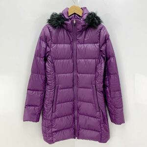 ■ナイキ NIKE 紫 パープル レディース ダウンコート ロングコート 美品 スポーツ ファー付 Mサイズ 細身■GB