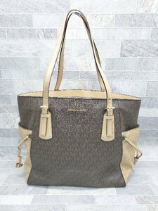 ◇ MICHAEL KORS マイケルコース 30f8gv6t4b MKロゴ キレイめ トートバッグ ブラウン ベージュ レディース P