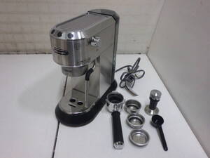 yk241225 DeLonghi デロンギ デディカ アルテ エスプレッソ・カプチーノメーカー メタルシルバー EC885J-M