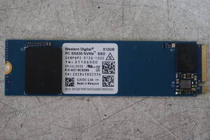 Y06/009 WDC PC SN530 SDBPNPZ-512G-1016 512GB SSD NVMe M.2 フォーマット済み CrystalDiskInfo正常判定