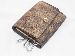 LouisVuitton ルイ・ヴィトン 欠損 6連キーケース ダミエ ミュルティクレ6 N62630 TS4166 ジャンク品