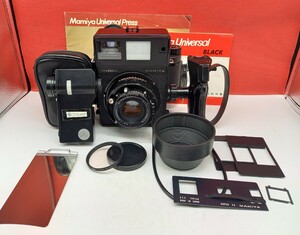 ■ Mamiya UNIVERSAL ボディ MAMIYA-SEKOR F3.5 100mm レンズ 動作確認済 中判フィルムカメラ SEKONIC L-228 付属品 マミヤ