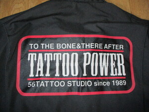 ディッキーズ・tattoo・power・studio・コラボ　カバーオール・ツナギ　サイズ不明（L相当）　美中古