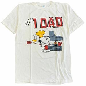 70s USA製 ARTEX snoopy Tシャツ L ホワイト スヌーピー NO.1 Dad PEANUTS ピーナッツ キャラクター ヴィンテージ
