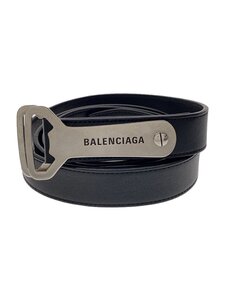 BALENCIAGA◆23SS/箱付/ベルト/レザー/BLK/メンズ/741613/ボトルオープナー/バレンシアガ