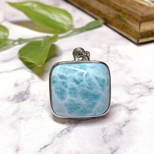 【E5065】超高品質?ラリマー＊ペンダント＊三大ヒーリングストーン＊Larimar＊Pendant