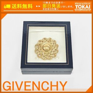 TH66■ [送料無料/中古品] ジバンシィ GIVENCHY ブローチ GP ゴールド