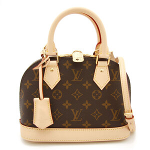 中古美品 ほぼ未使用 ルイヴィトン ハンドバッグ モノグラム アルマBB M46990 フランス製 LOUIS VUITTON 2way LV ブラウン レディース 