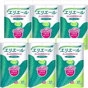 新品 エリエール ケース販売 リラックス感のある香り パルプ100% ブル 45m たっぷり長持ち トイレットペーパー 25