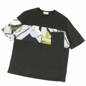 未使用 エルメス HERMES Tシャツ 23SS カットソー トップス 半袖 ショートスリーブ イタリア製 メンズ L ダークグリーン cf04dm-rm10c14784