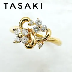 ç¾�å“�ğŸŒŸTASAKI ãƒ€ã‚¤ãƒ¤ãƒ¢ãƒ³ãƒ‰ 0.22ct ã‚¤ã‚¨ãƒ­ãƒ¼ã‚´ãƒ¼ãƒ«ãƒ‰ ãƒªãƒ³ã‚° ç´„8.5å�· U