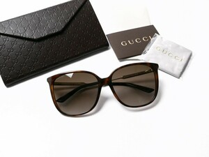 GE7780：GUCCI グッチ《GG 3859/F/S 0KSJ6》ウェブリボン サングラス 58□16 140 GGロゴ シェリーライン ウェビング グラデーションレンズ