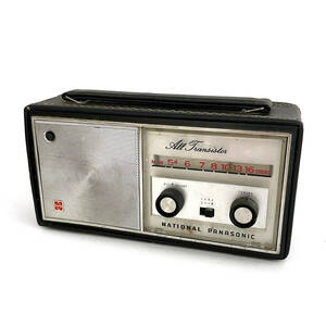 通電不可！National　Panasonic　6-TRANSISTOR　R-145 /AM/FM/昭和レトロ/ラジオ/ポータブル （ナショナルパナソニック）