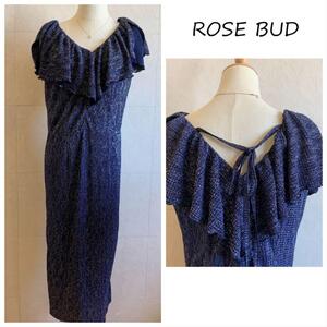 ROSE BUD ネイビーラメワンピース　MA38