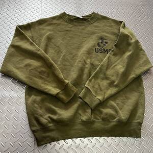 米軍放出品 Tシャツ　 スウェットトレーナー USMC ランニング　トレーニング　 MEDIUM OD (INV A#59)