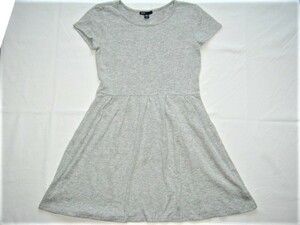 ★古着 GAP ギャップ Tシャツ ワンピース スカート 160cm 14-15years 杢グレー 柔らかい生地 綿60%ポリエステル40% KIDS キッズ 子供服★