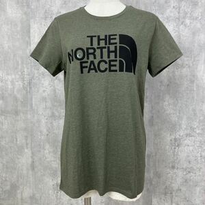 【1円スタート】新品 タグ付き US限定 THE NORTH FACE ノースフェイス Tシャツ M グリーン 緑 カーキ ハーフドームロゴ 半袖 ロゴT NT-033