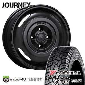 4本セット XTREME-J JOURNEY 14x4.5J 4/100 +43 SBK YOKOHAMA GEOLANDAR X-AT G016A 145R14C ブラックレター 軽トラカスタム車