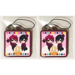 新品★A3！★春組【佐久間咲也＆碓氷真澄】アニカフェ★ラバーチャーム★2点セット