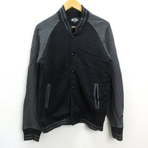 s■BEAMS/ビームス スウェット地 ジャケット/JKT【M】黒/MENS/12【中古】