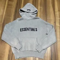 ESSENTIALS ニットパーカー Sサイズ グレー