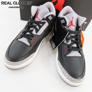 【未使用】NIKE/ナイキ AIR JORDAN 3 RETRO/エアジョーダン3 レトロ ブラックセメント DN3707-010/27.0 /080