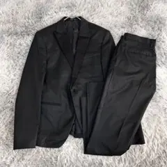 m6396【ZARA MAN】タキシード スーツ セットアップ 黒