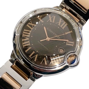 カルティエ Cartier バロンブルーLM W6920032 ブラウン 自動巻き メンズ 腕時計 中古