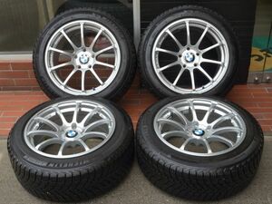 BMW F30 3シリーズ ヨコハマ ADVAN Racing RS 17X8.5J PCD 120 5穴 +35 ミシュラン X-ICE SNOW 225/50R17 2020年製 スタッドレス 8～9分山