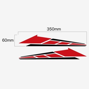 ストロボステッカー　長さ350ｍｍ　汎用タイプ　赤黒(22w-c)