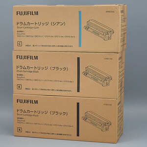 送料無料!! FUJI FILM CT351110 ブラック２本 CT351111 シアン 1本 計３本セット ドラムカートリッジ 純正