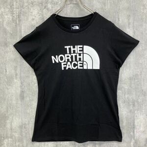 【1円スタート】新品 タグ付き THE NORTH FACE ノースフェイス ロゴTシャツ レディース M ハーフドーム 黒 ブラック 正規品 US限定 NT-036