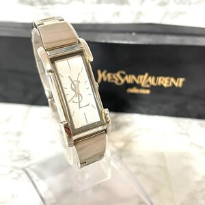 稼動品　箱付き　イヴサンローラン　ロゴ文字盤　YSL 腕時計