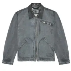 diesel デニムジャケット レザー　ジャケット　レザージャケット　デニム