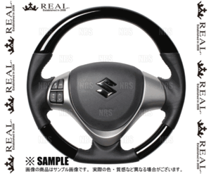 REAL レアル オリジナル (ピアノブラック/ブラックステッチ)　スペーシア/カスタム　MK32S/MK42S　2013/3～2017/12 (MR31-PBW-BK