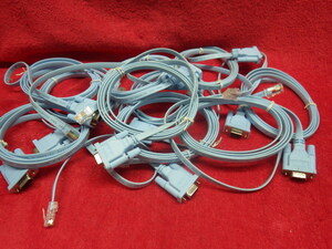 ☆10本セット！シスコ/CISCO 純正！コンソールケーブル/72-3383-01 RJ-45 DB-9！(#Y-530)「60サイズ」☆