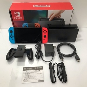 g190211　【ジャンク】旧型 Nintendo Switch Joy-Con(L) ネオンブルー/(R) ネオンレッド ニンテンドースイッチ本体 