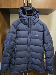 美品 モンベル montbell コルチナ ダウン コート パーカー 1101629 M ネイビー NAVY 紺 GORE-TEX WINDSTOPPER ビジネススーツスタイル