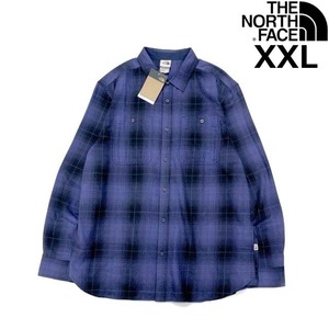 1円～!売切!【正規新品】THE NORTH FACE◆ARROYO LIGHTWEIGHT FLANNEL SHIRT 長袖 ネルシャツ US限定 茶タグ(XXL)黒 チェック柄 180914-40