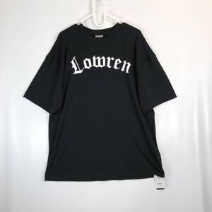 未使用 Lowren ローレン フィットネス 半袖Tシャツ ブラック コットン100 36(Sサイズ) プリントロゴ⑥ クロノス CRONOS