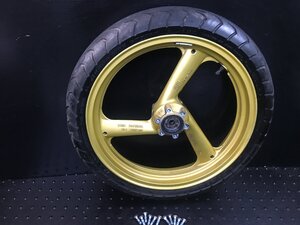 YAMAHA R1-Z　純正フロントホイール 2.75×17インチ ダブルディスク（検索 3XC 1KT TZR250 RZ SRX TDR FZR R1Z ヤマハ 2スト実動車両より♪