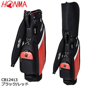 本間ゴルフ CB12413 ブラック/レッド キャディバッグ 9型 ホンマ BLACKRED HONMA GOLF 2024