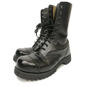 Getta Grip 10 HOLE BOOTS UK4 23.0cm相当　ゲッタグリップ 10ホール ブーツ ストレートチップ 黒　ブラック