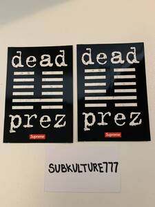 【新品】dead prez × Supremeステッカー2枚