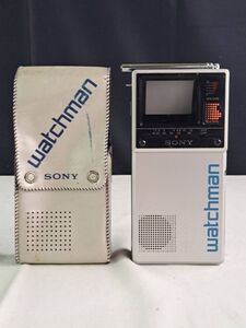 SONY/ソニー　AM RADIO WATCHMAN　FD-20　ウォッチマン　ポータブルテレビ 通電確認のみ 昭和レトロ 当時物 カバー付き