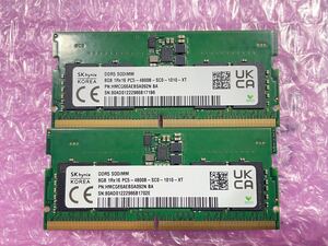 SK hynix PC5 4800 8GB×2（16GB） ノートPC SO-DIMM DDR5