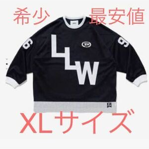 即完 美品 定価以下 22AW wtaps NETMINDER / LS / POLY. LLW BLACK 4 XLサイズ ダブルタップス ブラックホッケー シャツ TET 西山徹