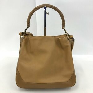 GUCCI グッチ レザー バンブー ハンドバッグ 001.4095 001553【CEBE5060】